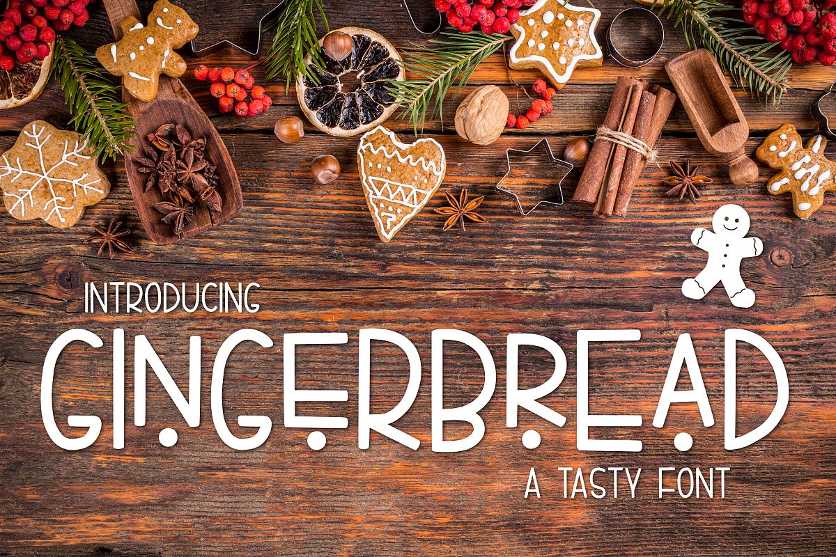 Gingerbread a Tasty Font example image 1
