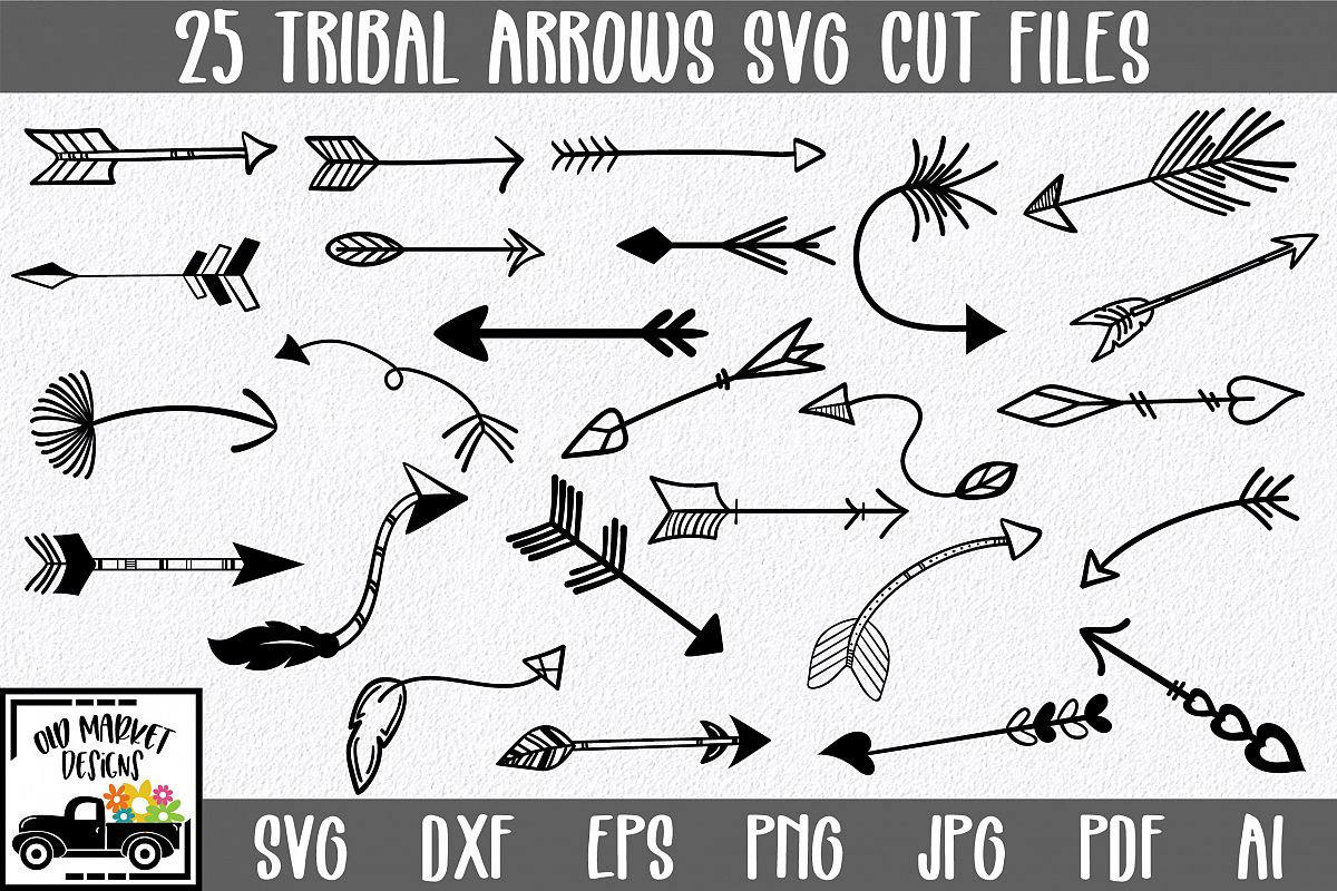 Tribal Arrows SVG Bundle with 25 SVG Cut Files example image 1