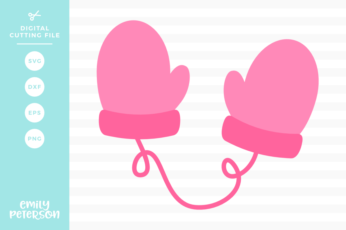 Mittens SVG DXF EPS PNG example image 1