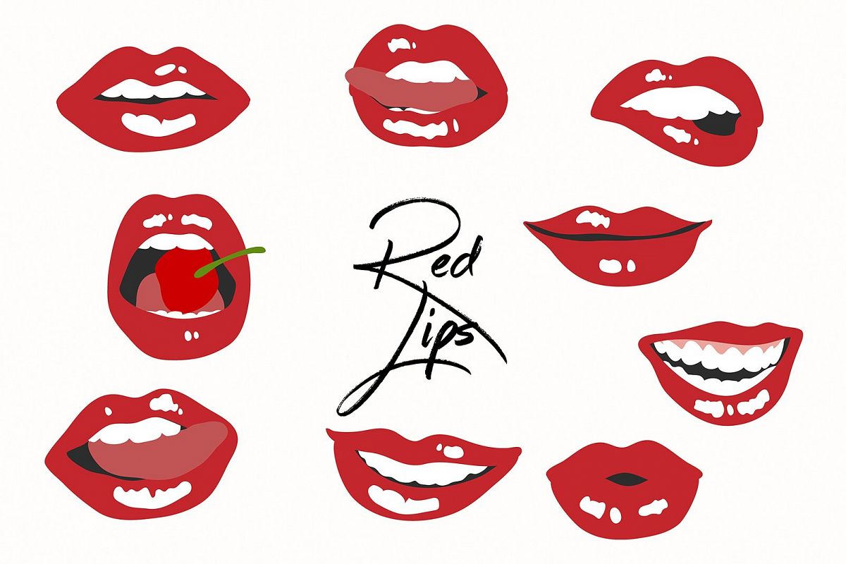 9 Red Hot Lips Graphics example image 1