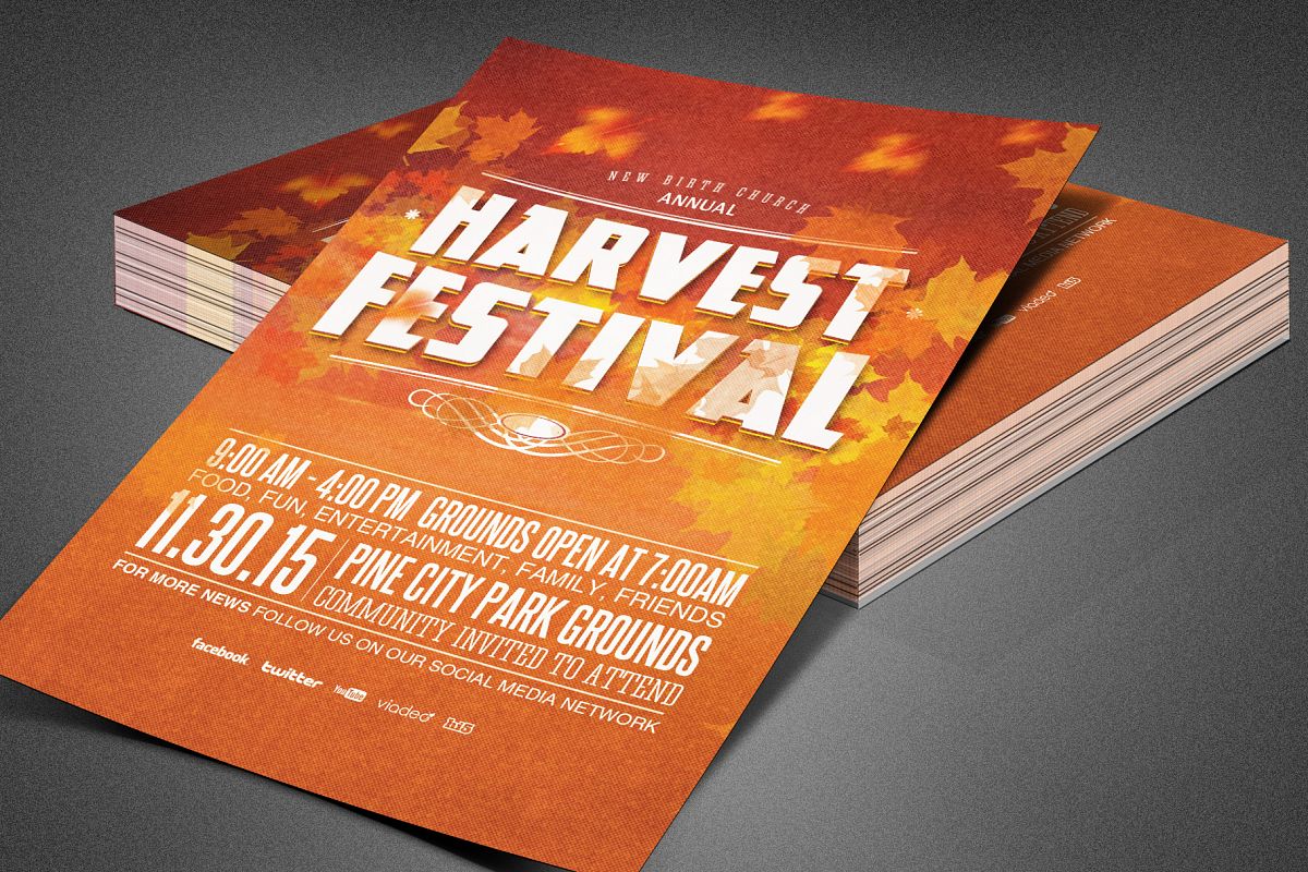 Harvest Festival Church Flyer example image 1