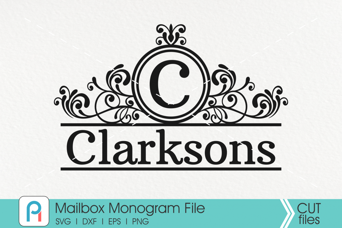 Mailbox Svg, Mailbox Monogram Svg, Mailbox Decal Svg, Svg example image 1