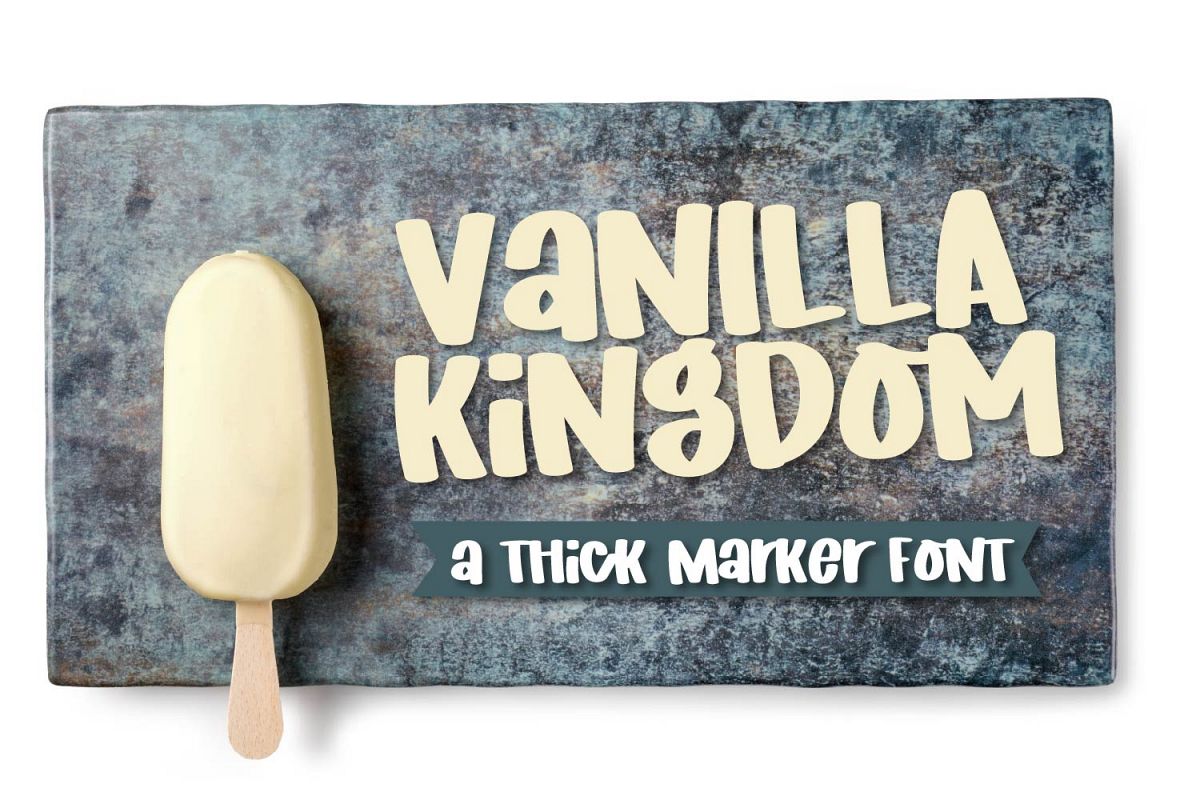 Vanilla Kingdom - A Thick Marker Font example image 1