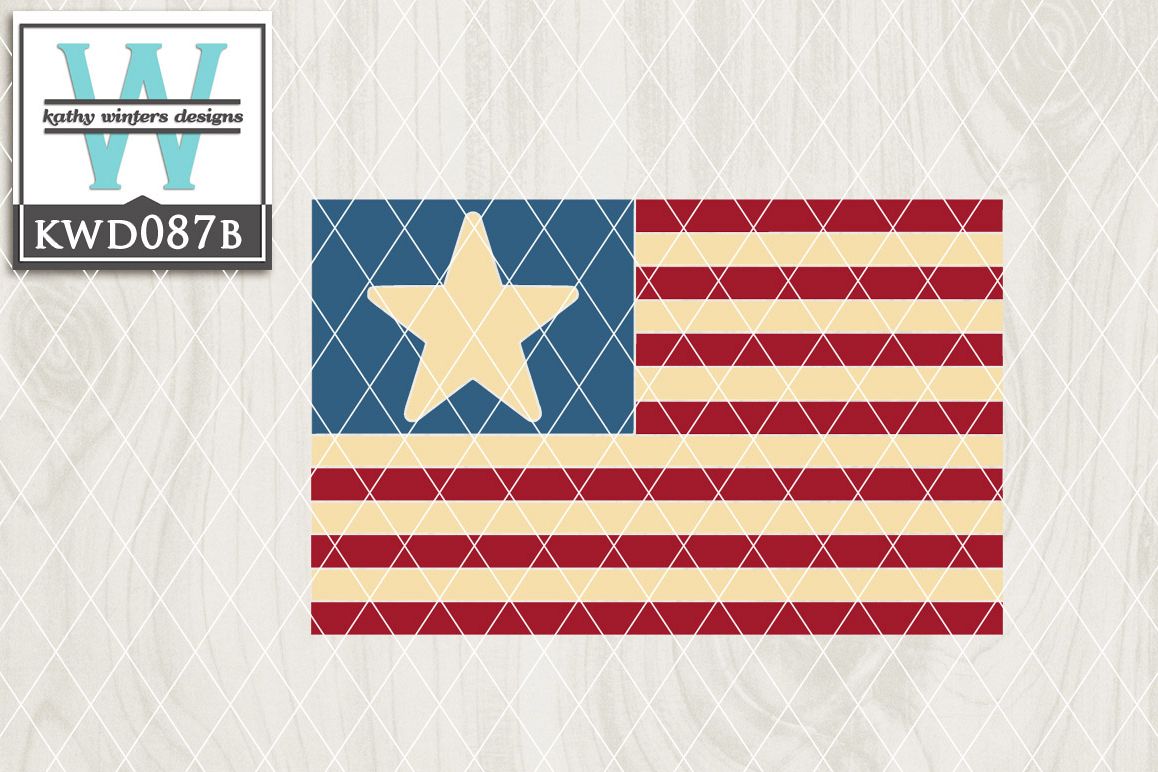 Patriotic Cutting File KWD087B example image 1