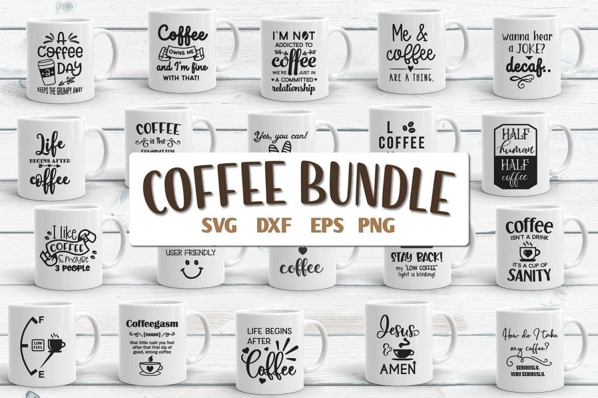 Download Coffee Quotes Bundle Vol 2 SVG, EPS, DXF, PNG