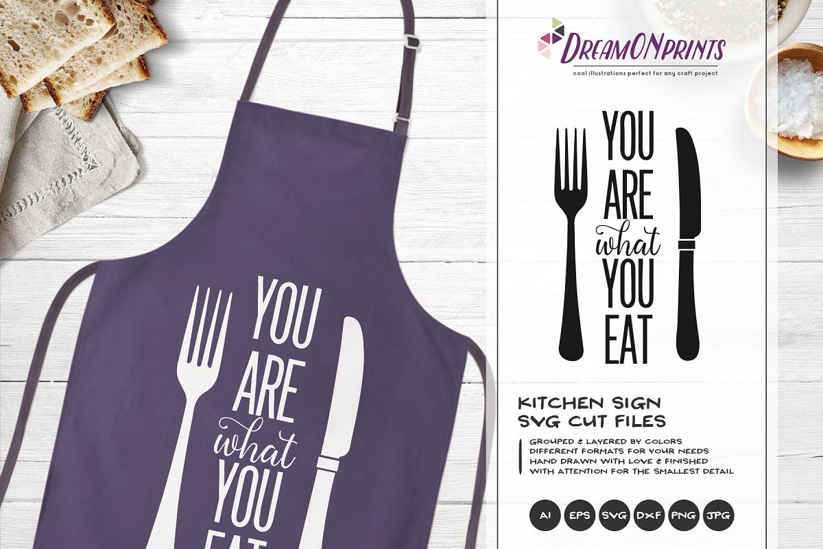 You Are what You Eat SVG - Fun Kitchen SVG Cut Files example image 1