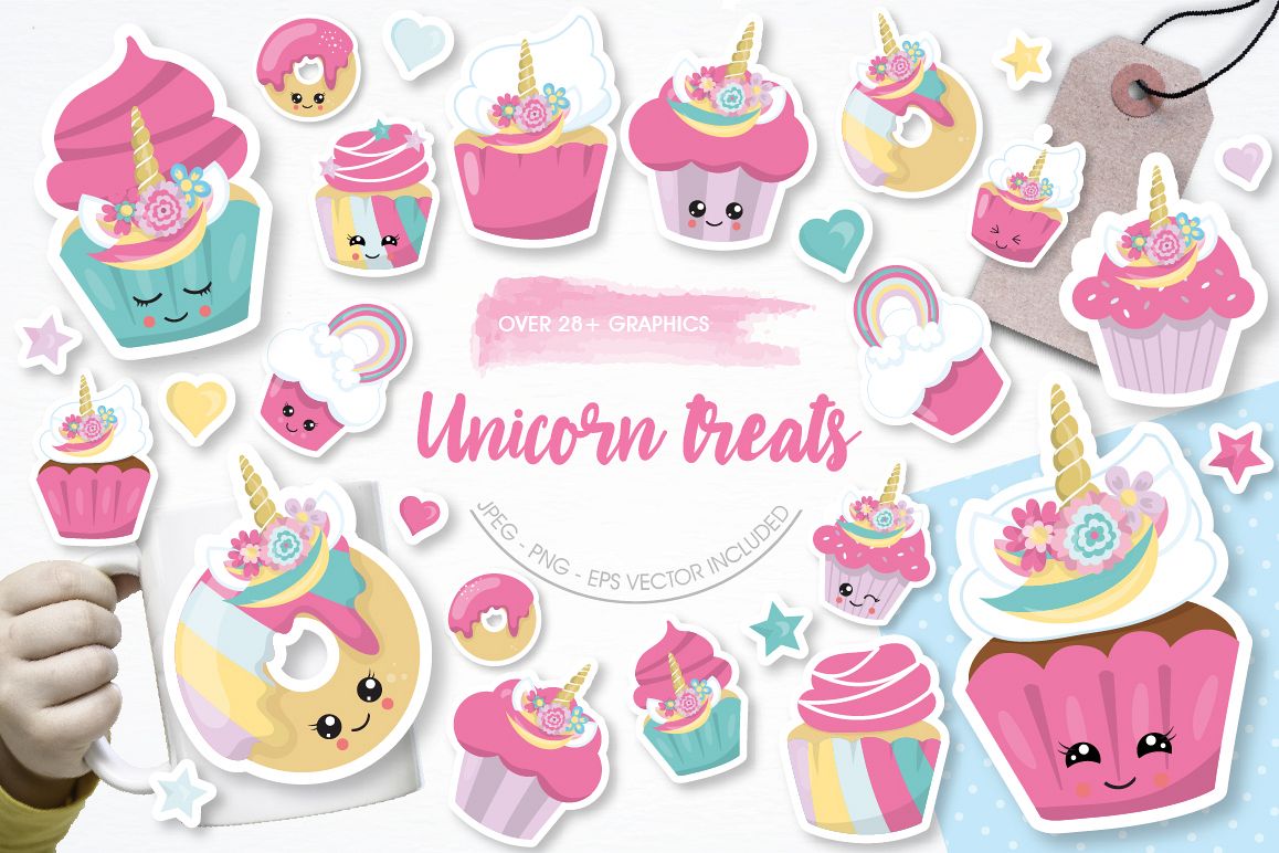 Unicorn Treats graphics and illustrations example image 1