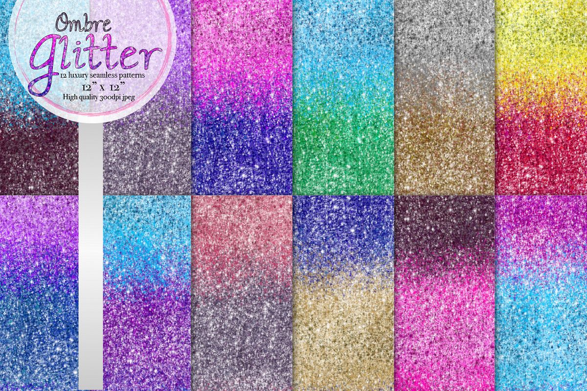 Ombre glitter collection example image 1
