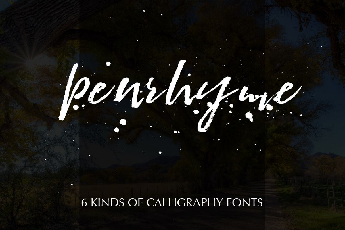 Penrhyme Calligraphy Font example image 1