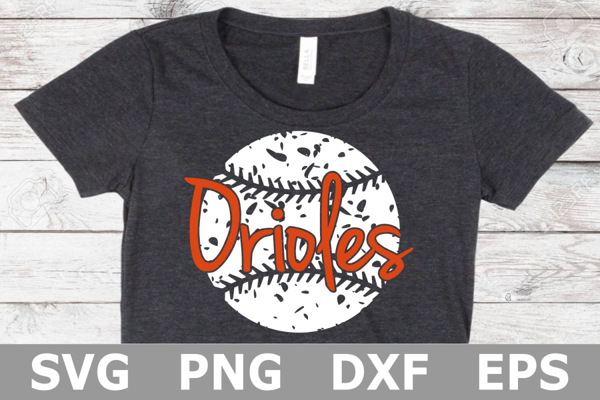 Orioles Grunge Baseball - A Sports SVG Cut File example image 1