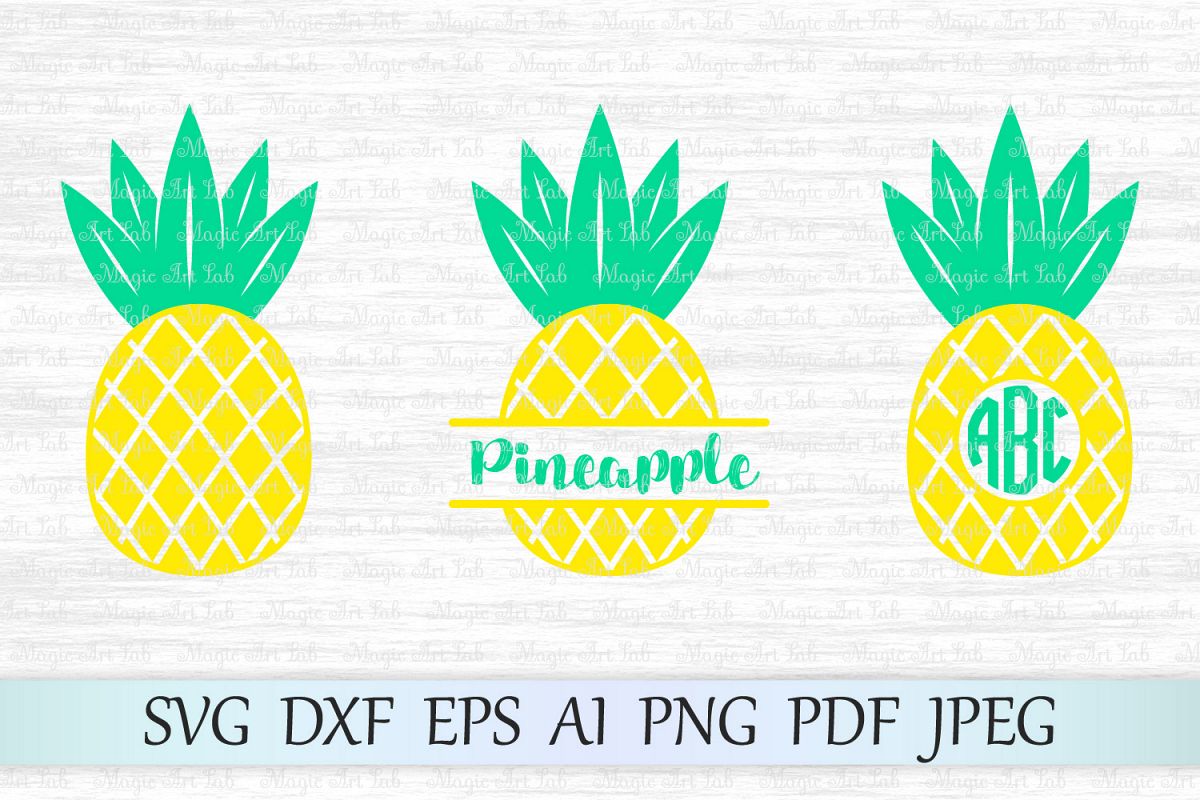 Download Pineapple SVG, Pineapple monogram svg, Pineapple cut file