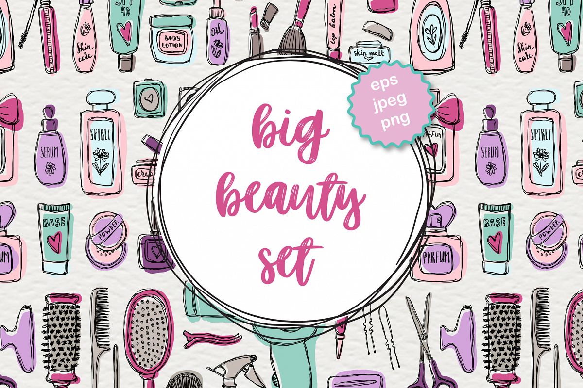 Big beauty vector set example image 1