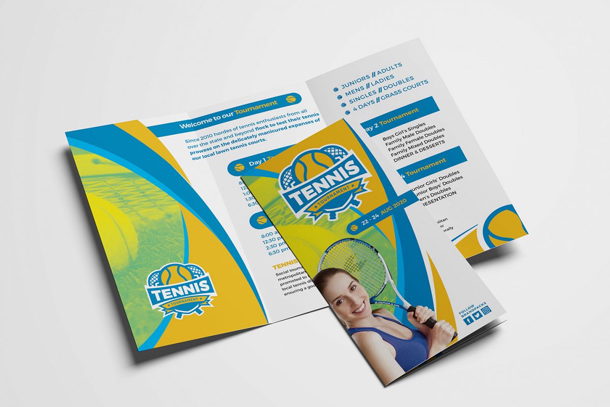Tennis Tri-Fold Brochure Template example image 1