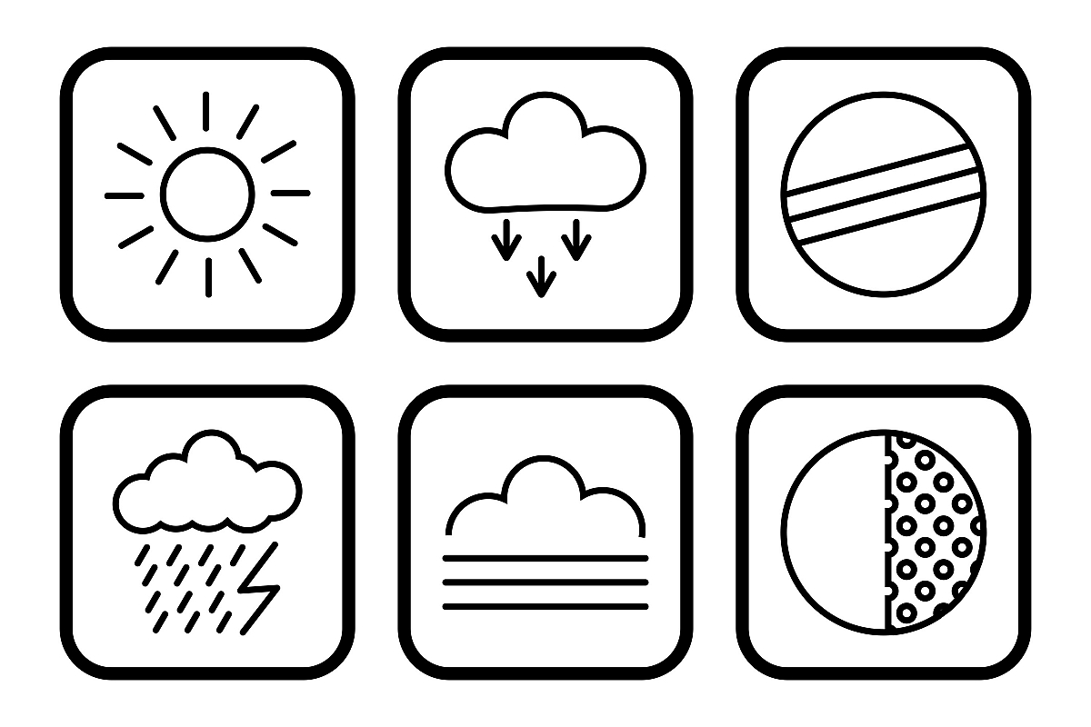 Set Of Weather And Season Icons example image 1