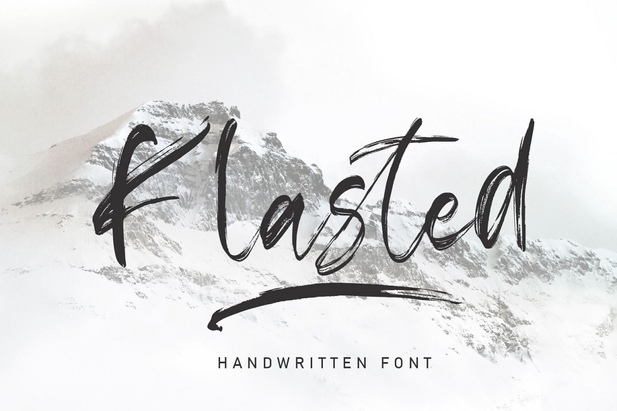 Klasted Brush Font example image 1