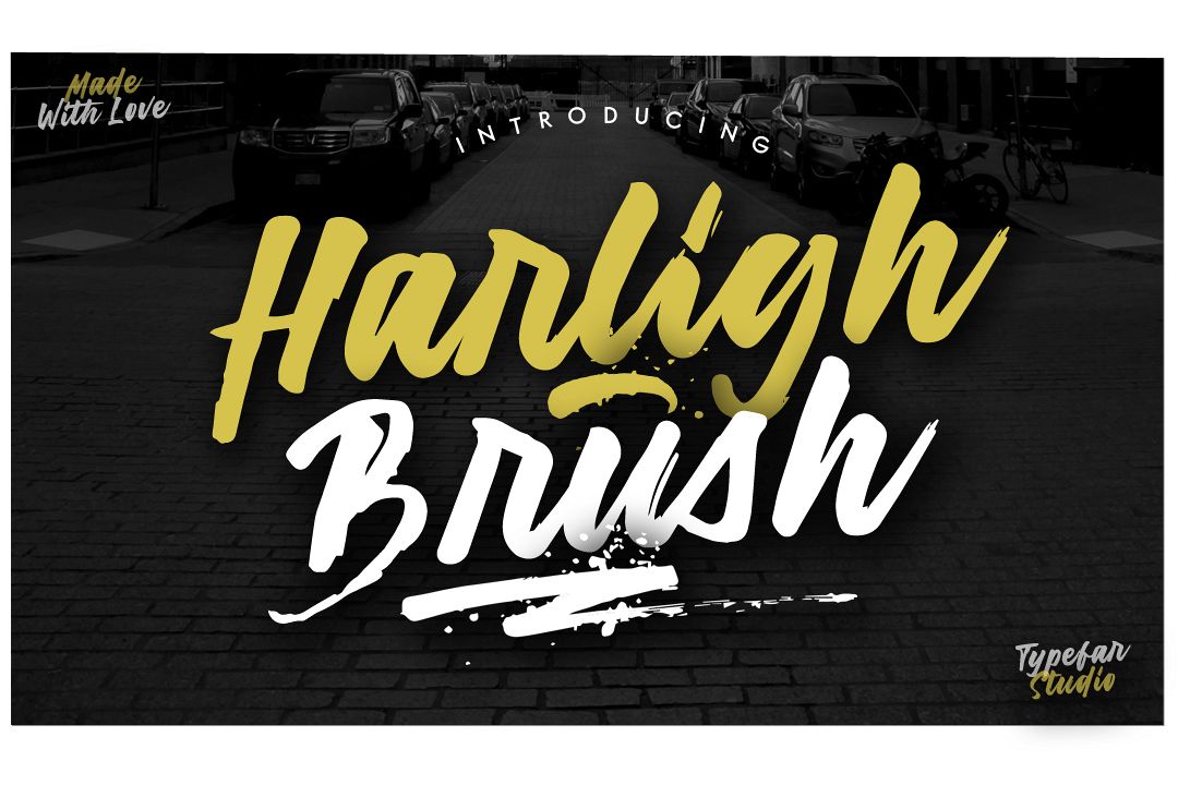 Harligh Brush Font example image 1