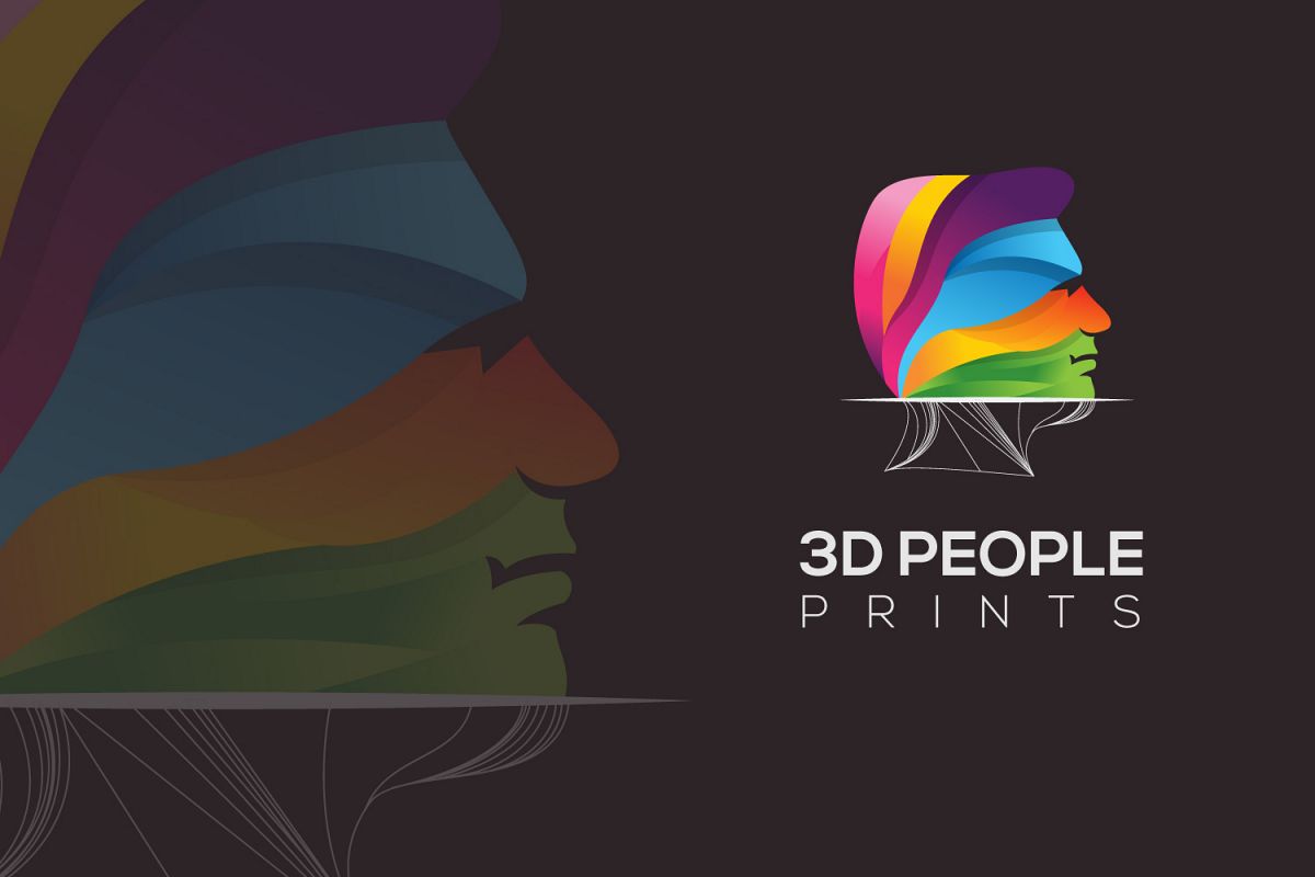 3d people print logo example image 1