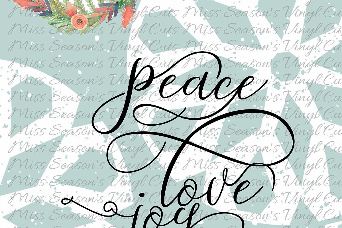 Peace Love Joy Svg example image 1