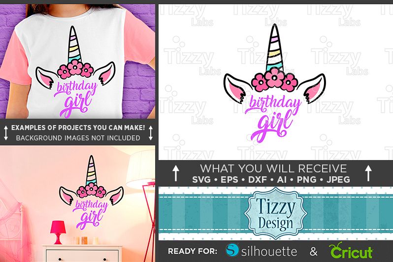 Birthday Girl SVG - Unicorn Birthday Girl SVG - 1013 example image 1
