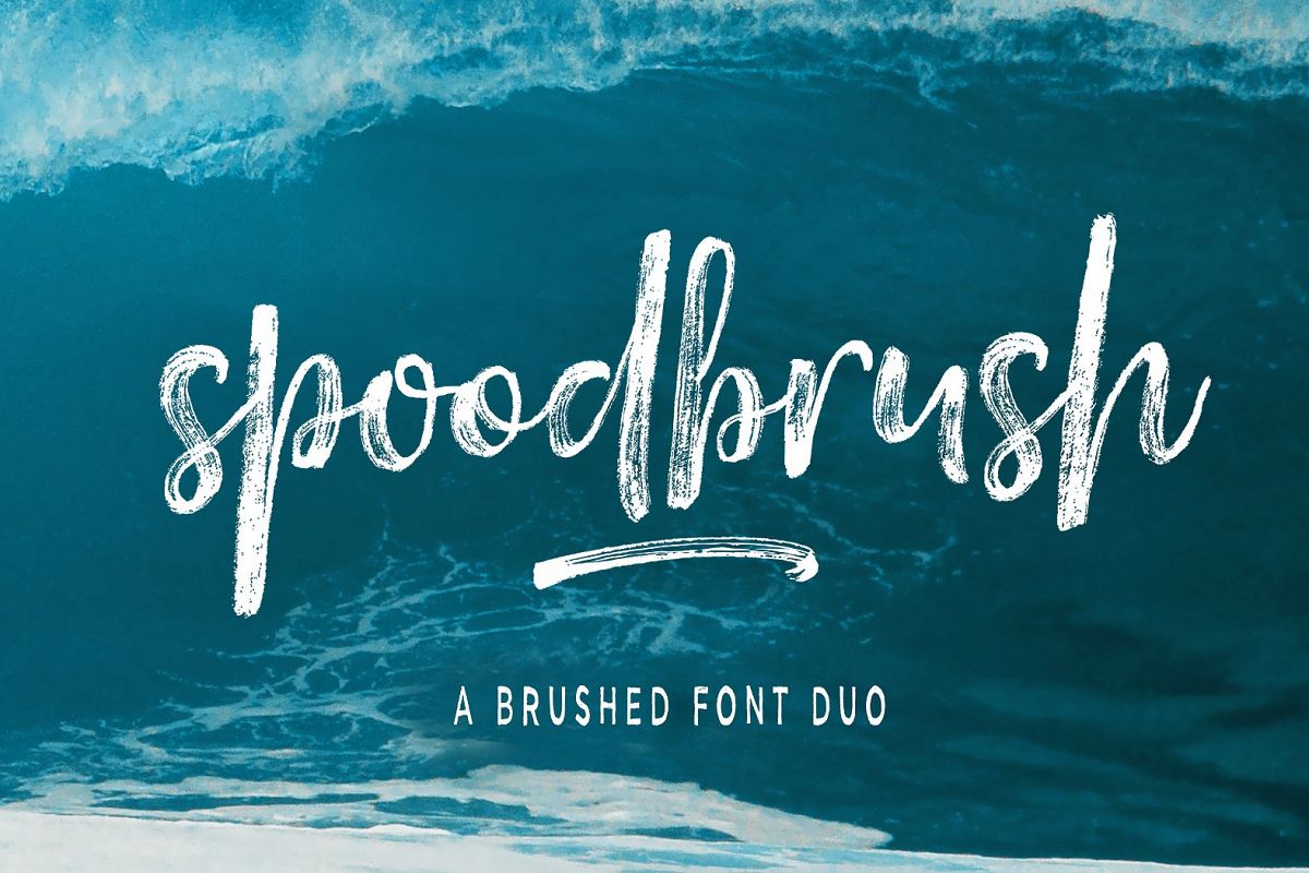 Spoodbrush - Font Duo example image 1