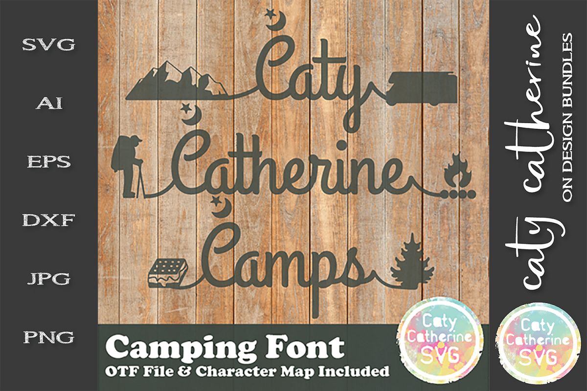 Camping Font Caty Catherine OTF Font example image 1