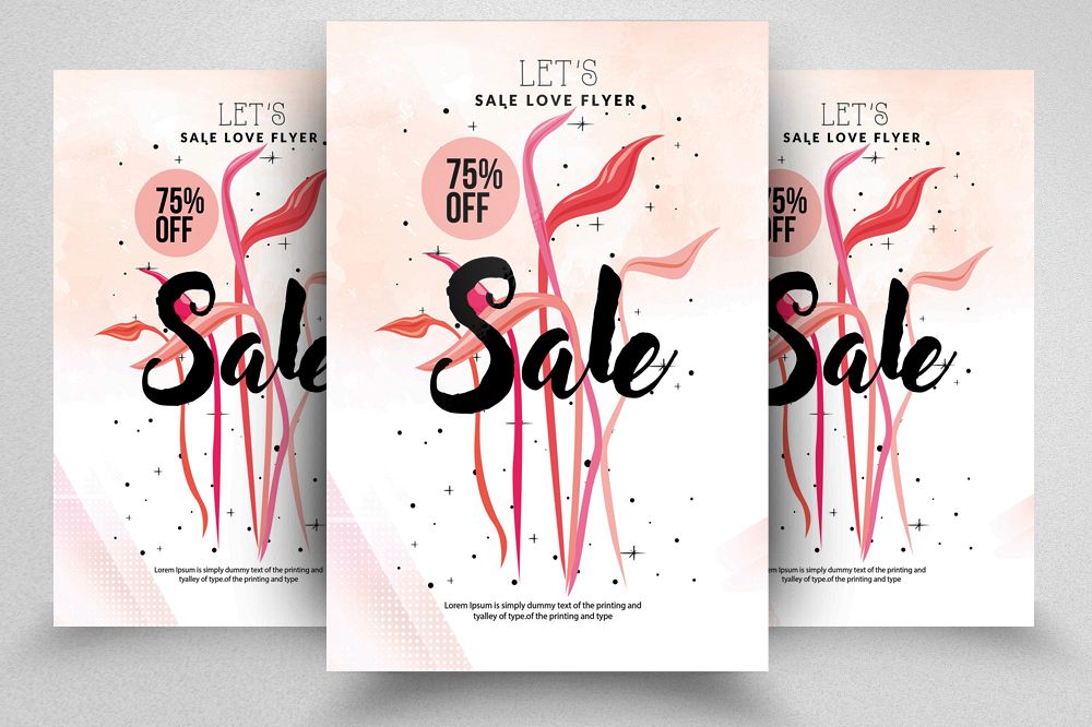 Sale Offer Typography Flyer Template example image 1