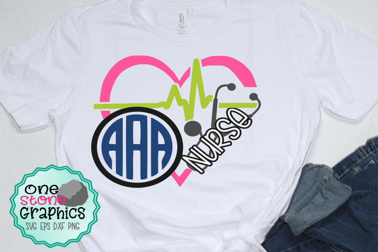 Nurse svg,nurse svg,stethoscope svg,nurse svgs,Monogram svg example image 1