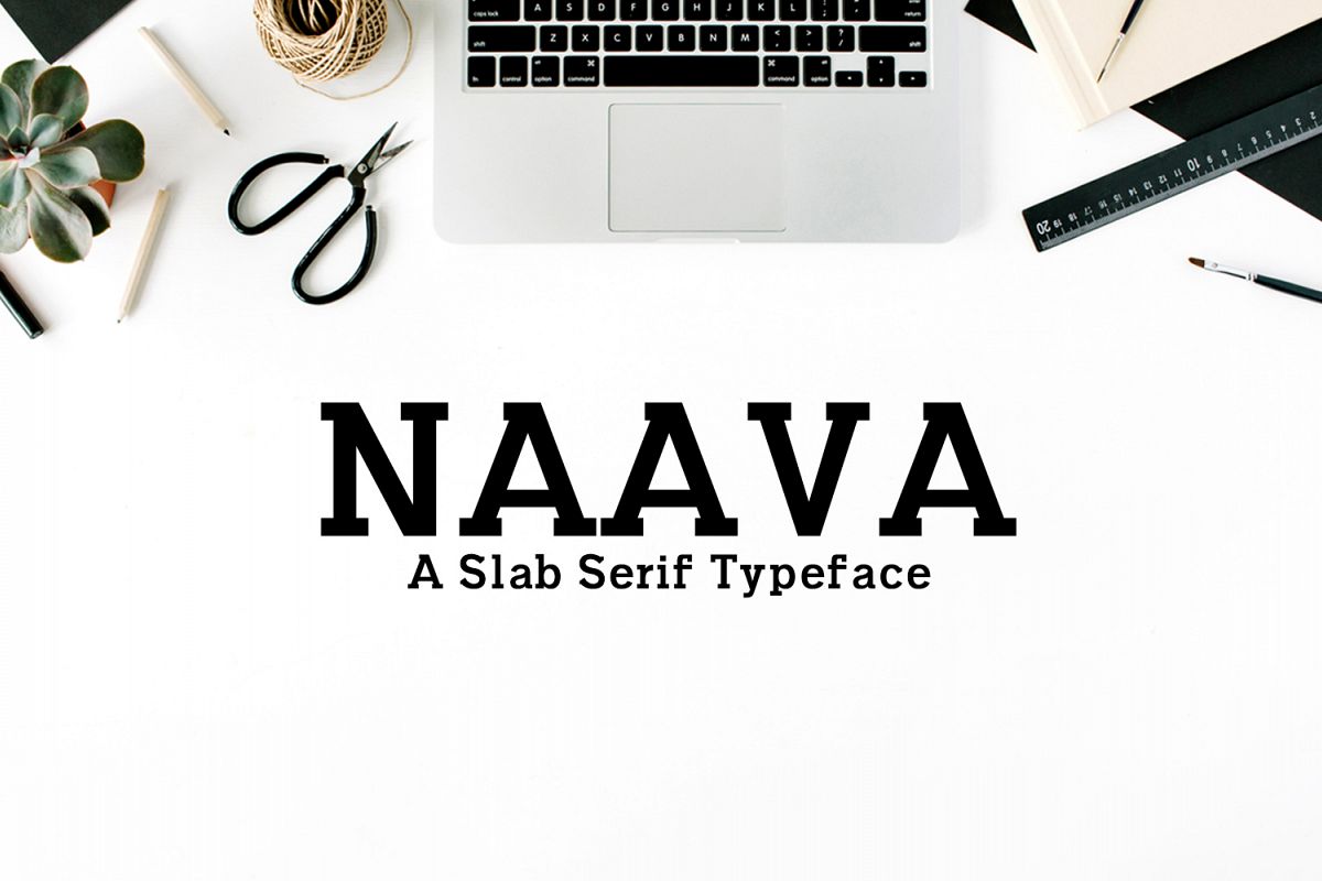 Naava A Slab Serif Typeface example image 1