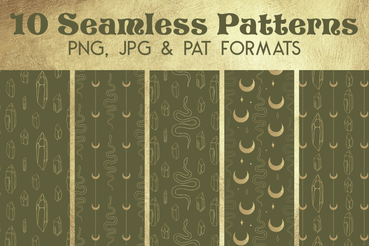 Gold Khaki Snake Crystal Paper - Seamless Photoshop Pattern example image 1