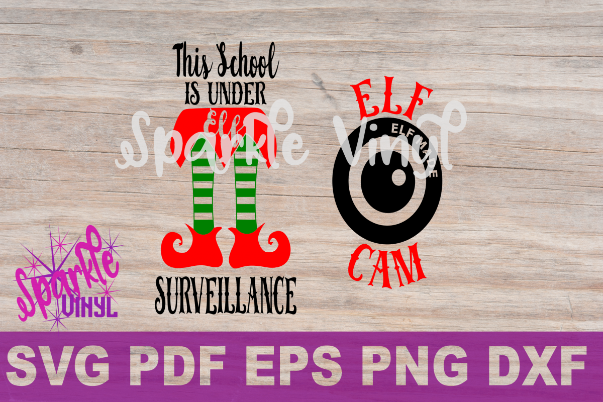 Santa Cam Elf Cam Elf surveillance School under Elf surveillance Elf svg files for cricut and silhouette Christmas Elf camera printable example image 1