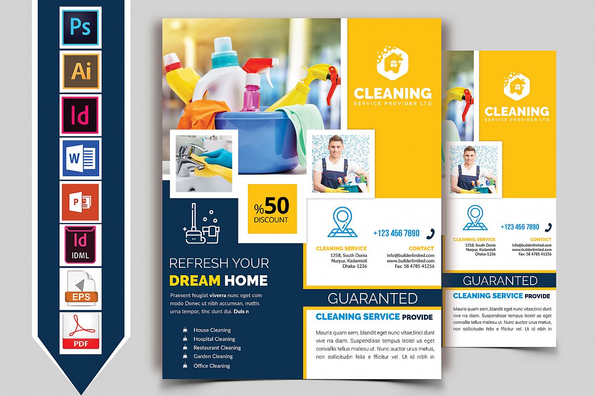 Cleaning Service Flyer Vol-08 example image 1