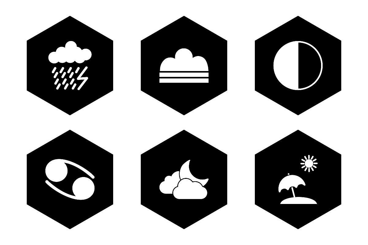 Set Of Weather And Season Icons example image 1