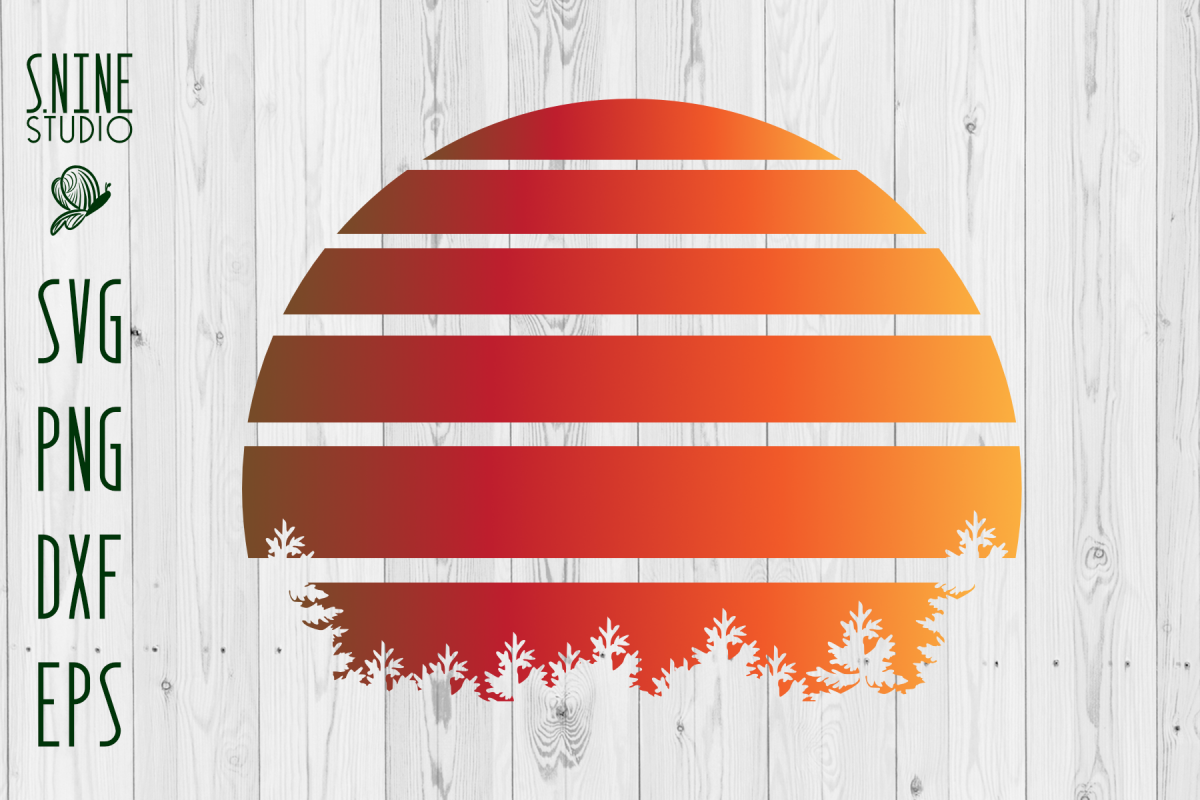Download Vintage Sunset SVG Cut File