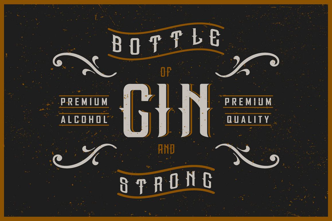Gin handcrafted typeface example image 1