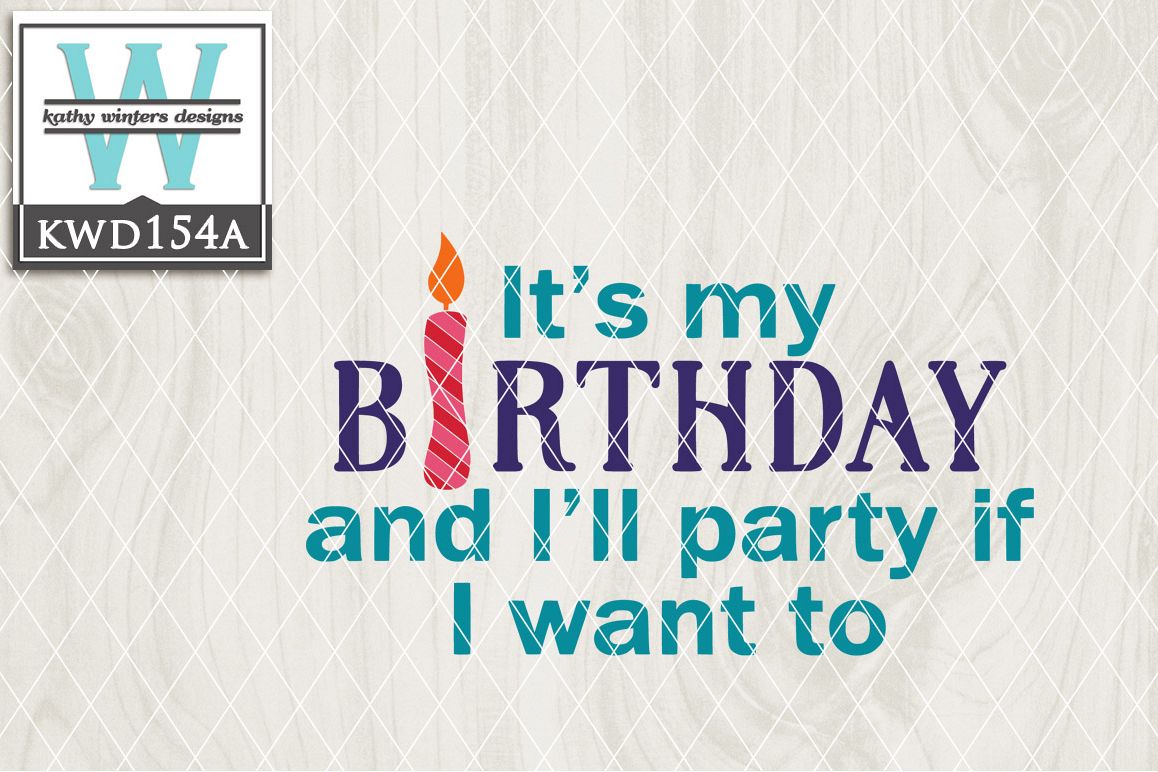 Birthday Cutting File KWD154A example image 1