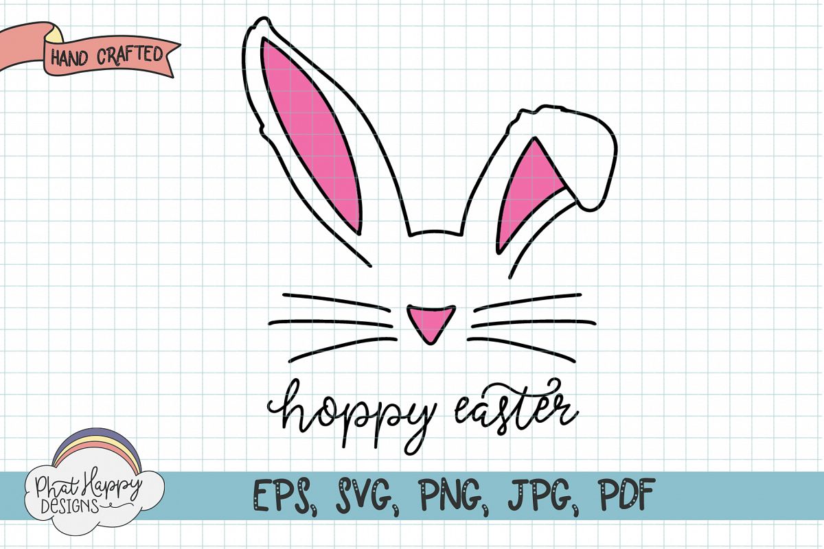Hoppy Easter - Hand Lettered Easter SVG example image 1