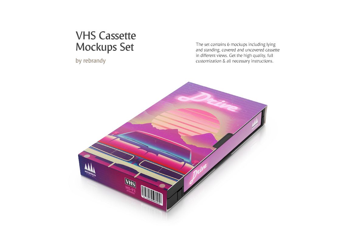 VHS Cassette Mockups Set example image 1