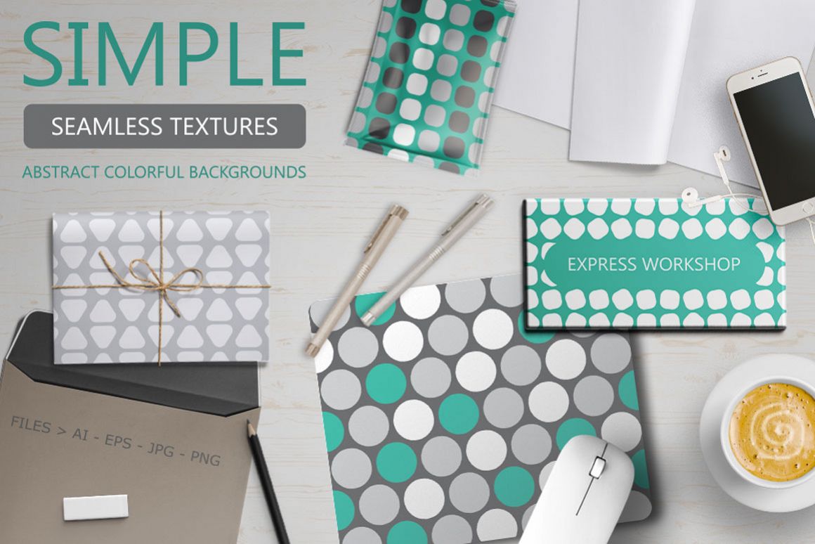 Simple geometric seamless patterns example image 1