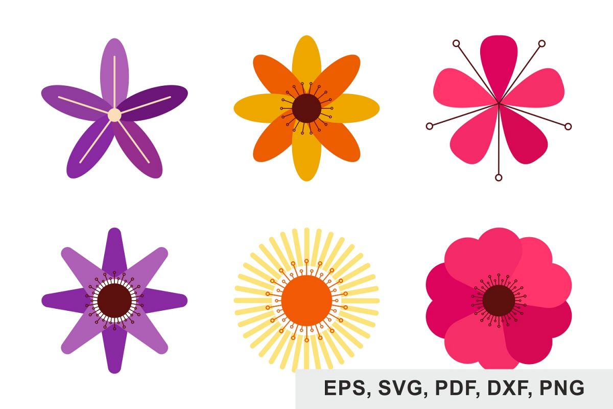 Flowers bundles, Florals, Flowers Bouquets, Svg files example image 1