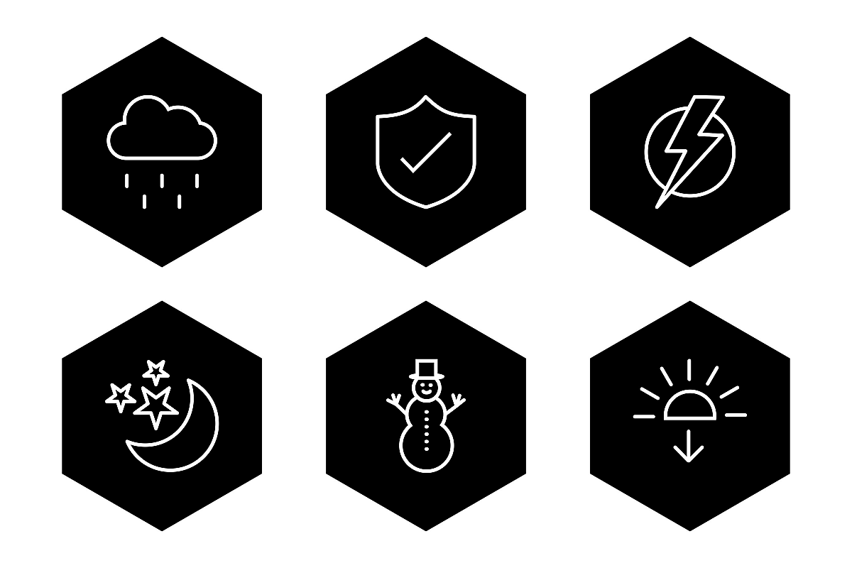 Set Of Weather And Season Icons example image 1