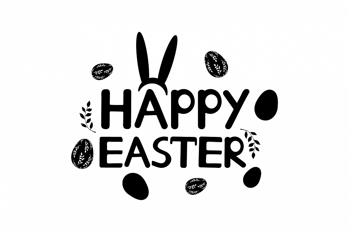 Happy Easter- EPS, Ai, SVG, JPG, PNG example image 1
