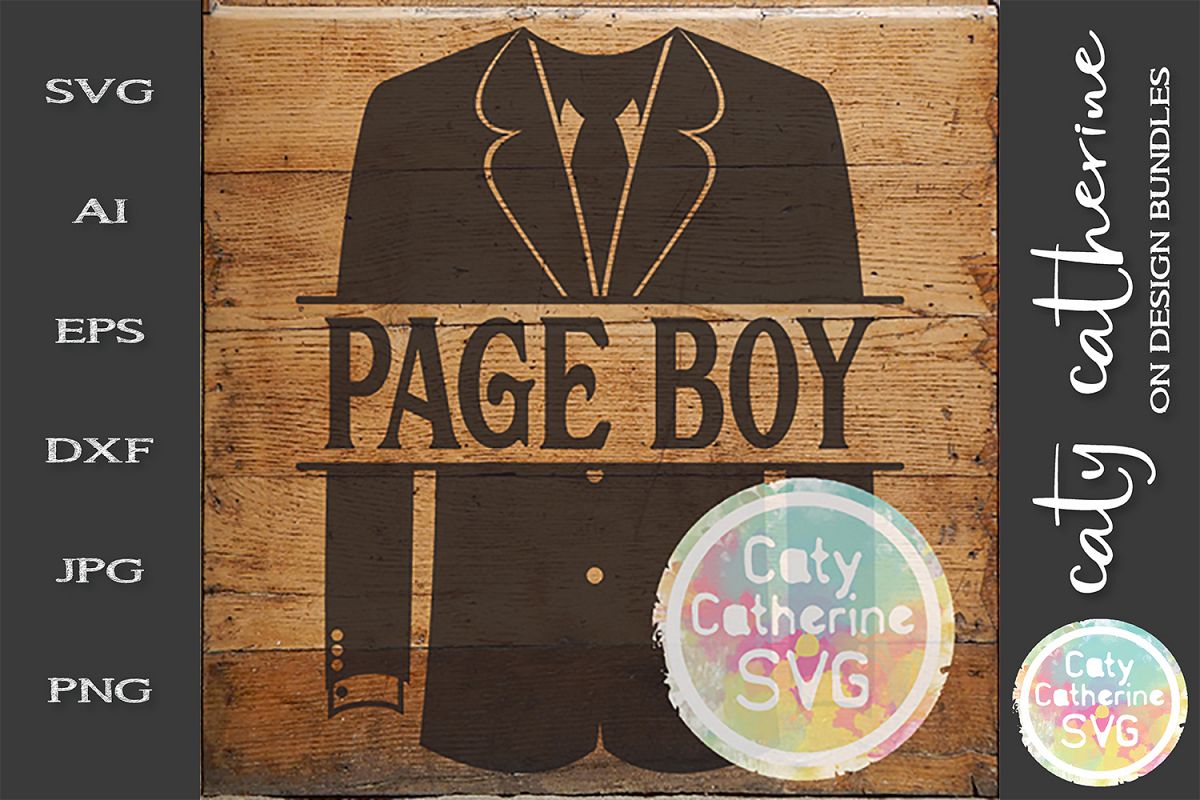 Wedding Party Male Roles Tuxedo Pageboy SVG