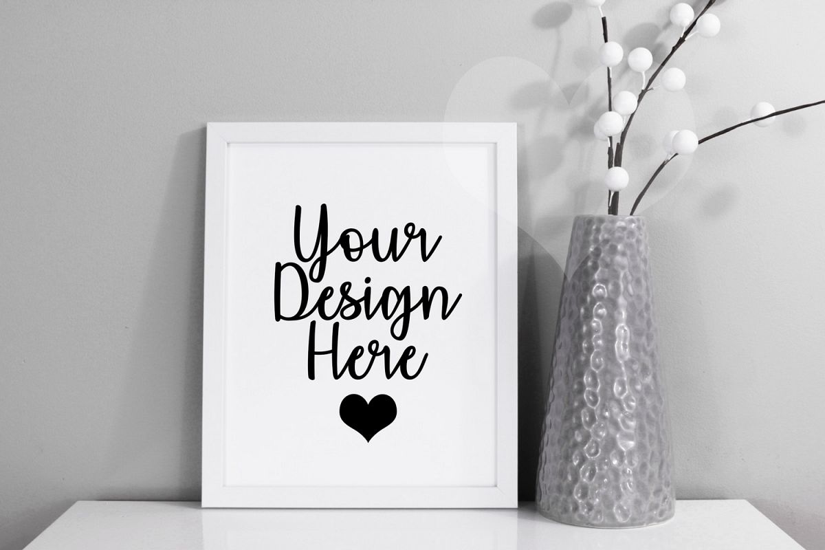 Styled Frame Mockup, White Frame Mockup, Styled Stock Photo example image 1