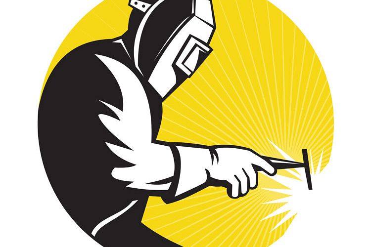 welder welding at work side view example image 1