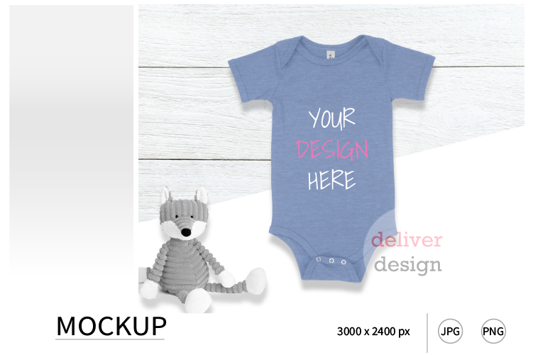 Heather Columbia Blue Bella Canvas 100B Mockup example image 1