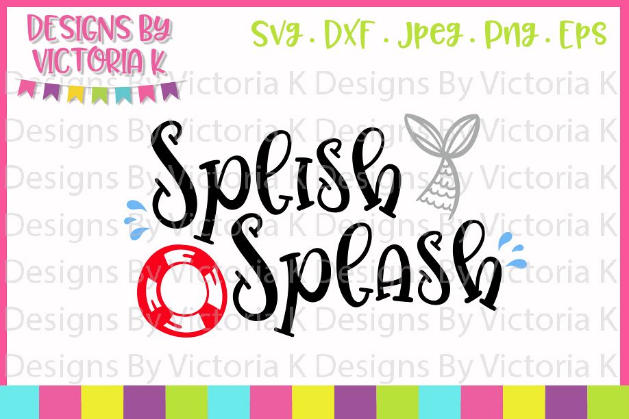 Splish Splash, Pool, Summer, SVG, DXF, PNG example image 1