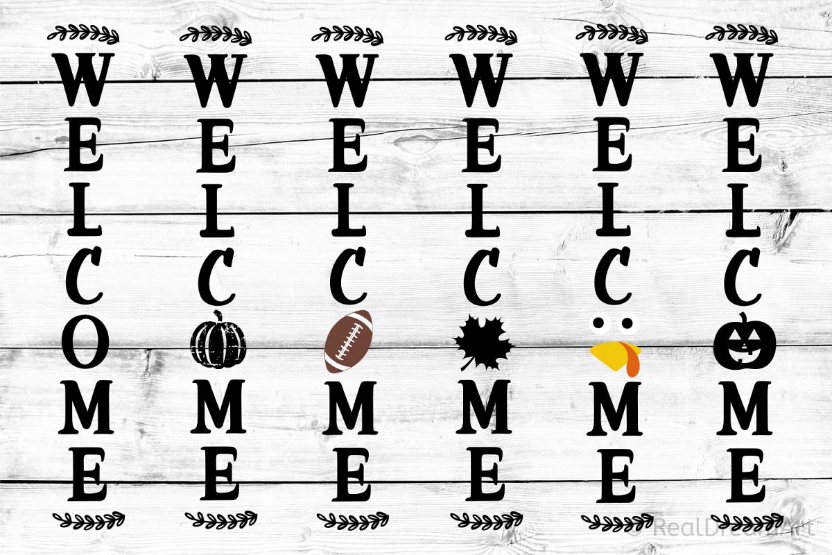 Welcome Porch Sign Bundle SVG, DXF, PNG, EPS example image 1