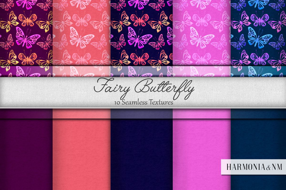Fairy Butterfly 10 Seamless Textures example image 1