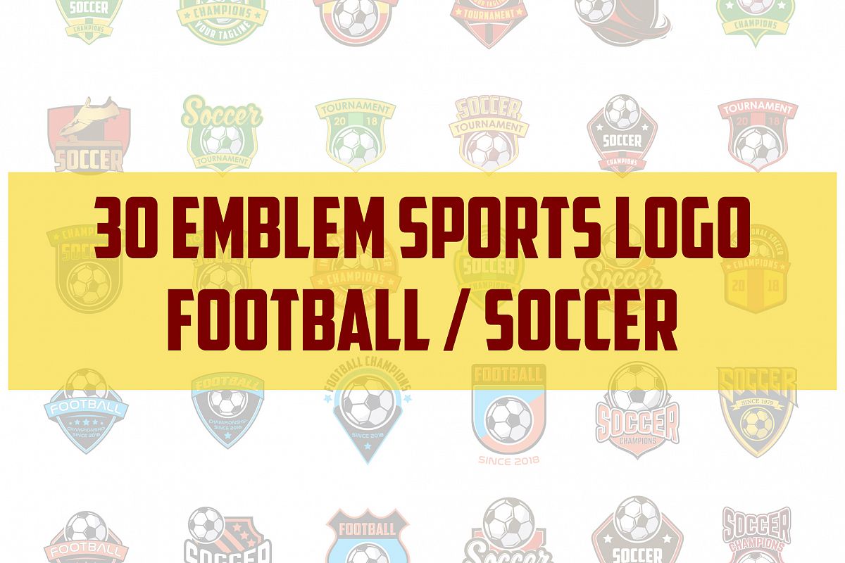 30 football / soccer emblem sports logo example image 1