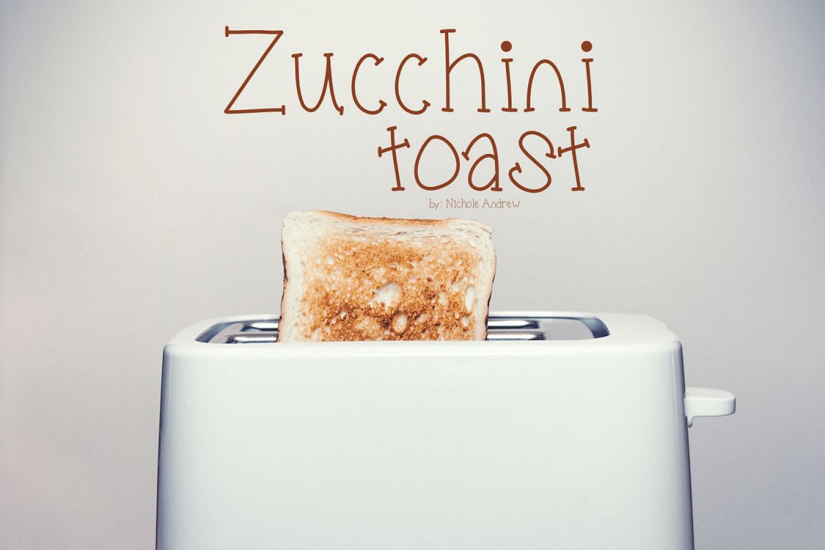 Zucchini Toast, A handwritten fun font with extras example image 1